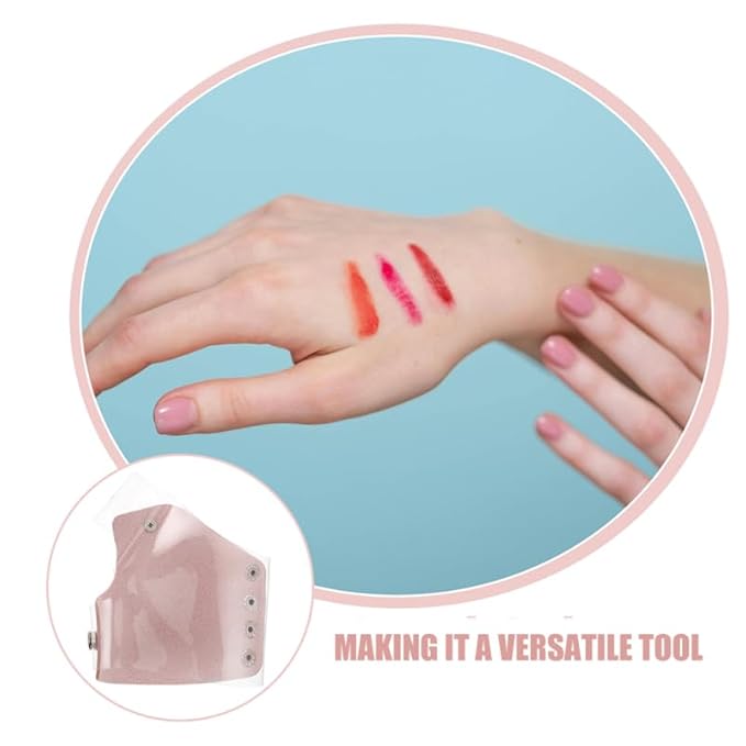 Baluue Makeup Mixing Tray Gloves 2-Pack Cosmetic Plate for Foundation and Eyeshadow Blending Soft Reusable Hand Palette Tool for Makeup Artists and Beauty Routine