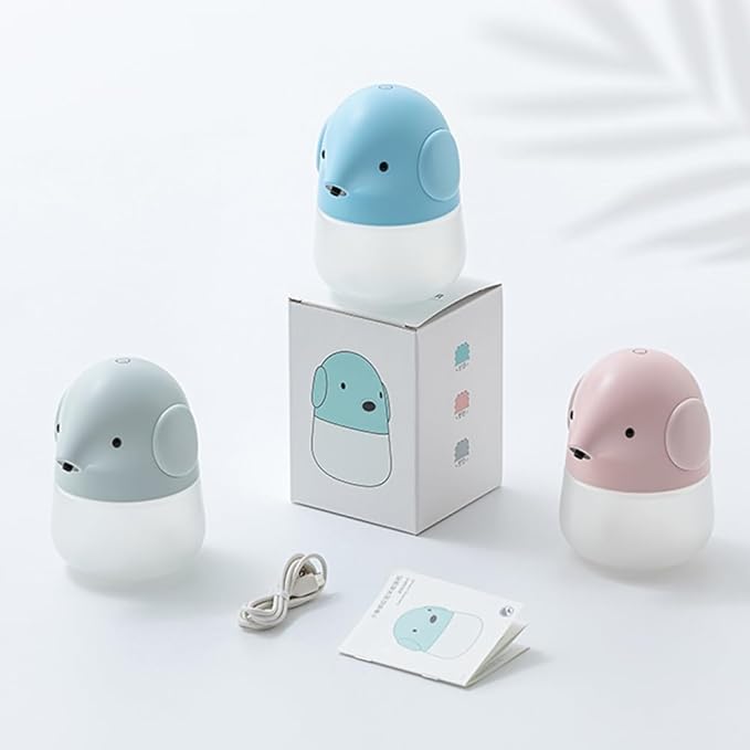 Automatic Soap Dispenser for Kids- Cute Elephant Touchless Foaming Hand Soap Dispenser, Waterproof & USB Rechargeable, 13.5oz/ 400ml for Bathroom Countertop, Kitchen, Preschool Children