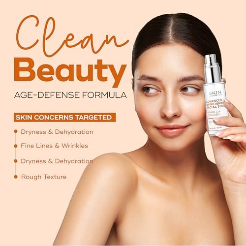 Vitamin C Serum For Face - Dermatologist Tested - with Collagen For Dark Spots, Anti-Aging & Acne + Fine Lines & Wrinkles - Vegan, Clean Beauty Korean Skin care - Duo Pack