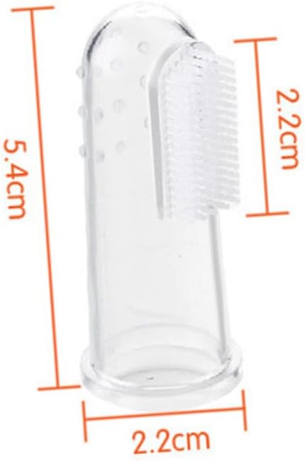WRITWAA 2pcs Finger Toothbrush Boy Girl Oral for Cleaning Gum Massage Design Transparent Color for Boy Girl and Toddlers