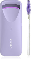 Heated Eyelash Curler - Travel Electric Lash Curler with Heat Sensitive Silicone Pad Fast Heat up whin 8s 24hrs Long Lasting Mini Size Rechargeable to Style Natural Eyelashes