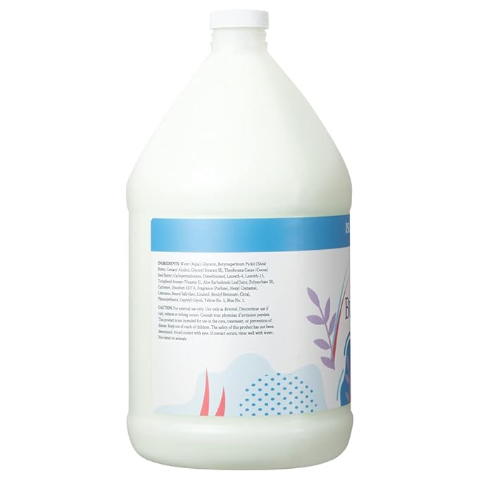 Ginger Lily Farm's Botanicals Soothing Butter Lotion for Dry Skin, Island Tranquility, 100% Vegan & Cruelty-Free, Green Tea Lemongrass Scent, 1 Gallon (128 fl oz) Refill