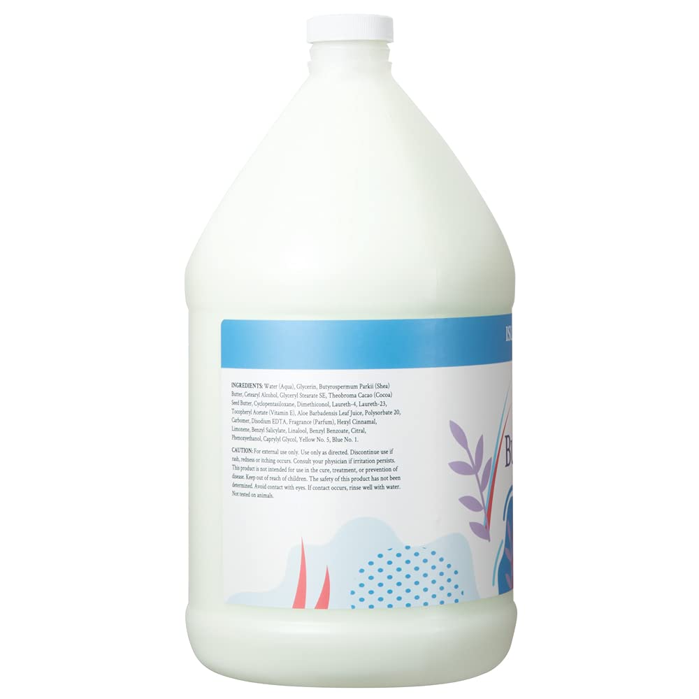 Ginger Lily Farm's Botanicals Soothing Butter Lotion for Dry Skin, Island Tranquility, 100% Vegan & Cruelty-Free, Green Tea Lemongrass Scent, 1 Gallon (128 fl oz) Refill