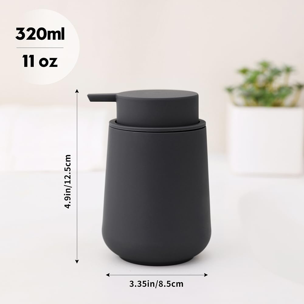 YAUKPH Matte Gray Liquid Hand Soap Dispenser Plastic