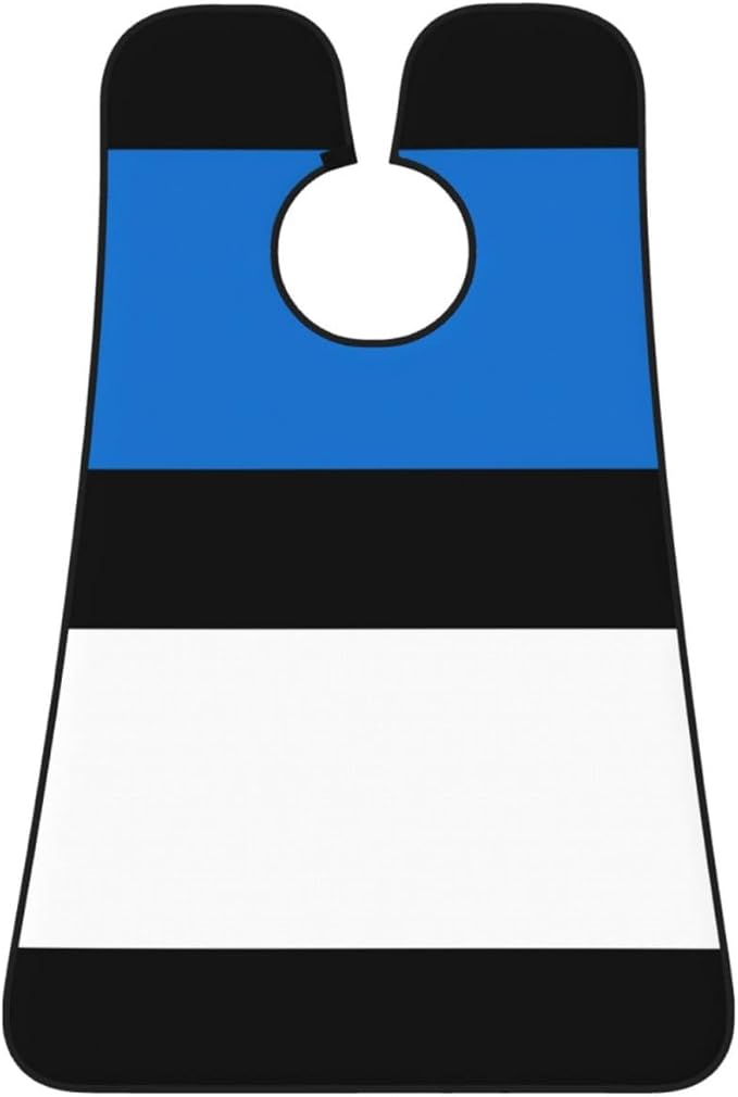 YQxwJL Flag Of Estonia Print Beard Bib Shaving Apron, Beard Hair Trimming Cape Gift For Dad
