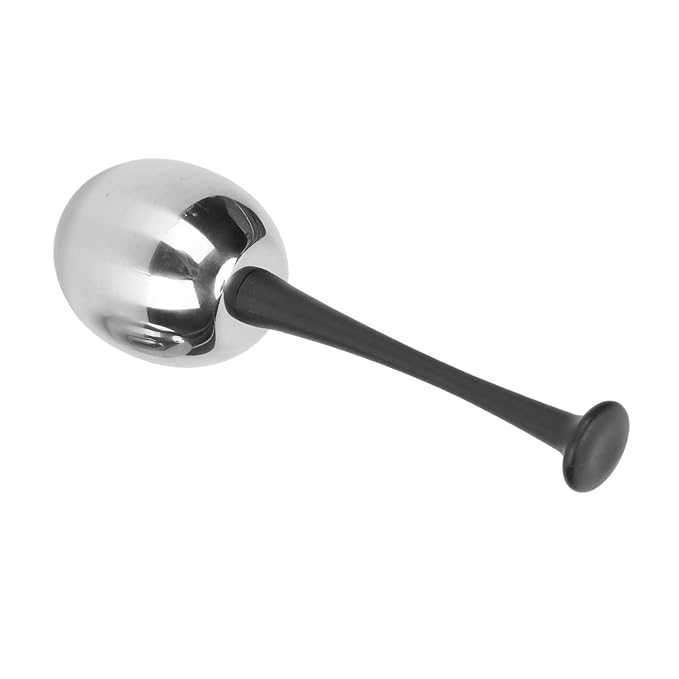 Facial Ice Globes for Face and Eyes, Stainless Steel Ice Roller Facial Massage Tool for Puffiness Dark Circles, Cooling Face Roller Skin Care Beauty Tools (Black Handle)