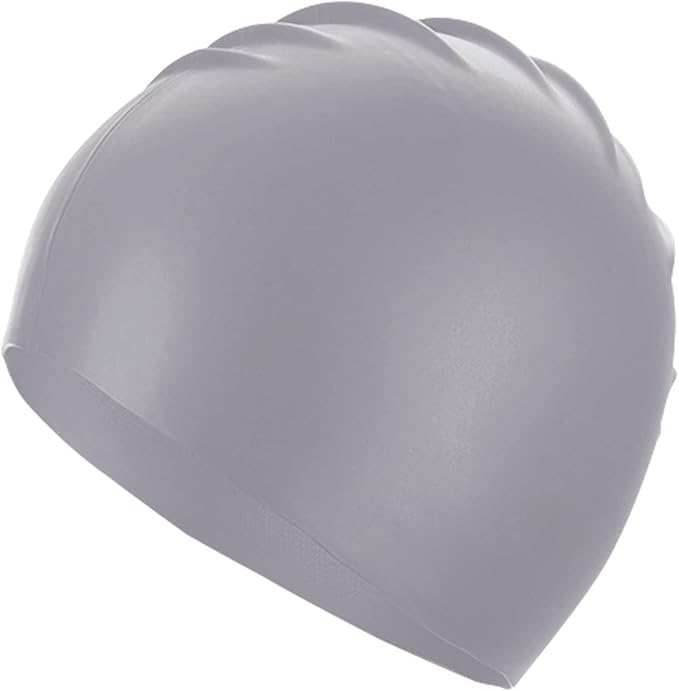 Doovid Swim Caps for Women Men Waterproof Silicone Ear Protection Long Hair High Elasticity Swimming Cap