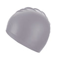 Doovid Unisex Swimming Caps Waterproof Silicone Ear Protection Long Hair High Elasticity Swim Cap Silver One Size