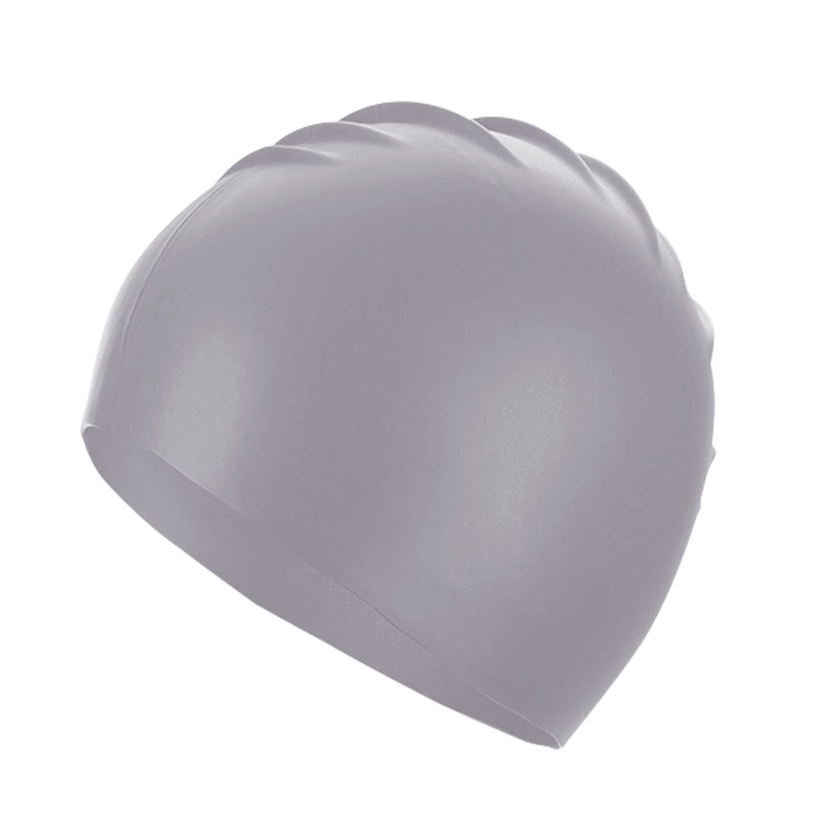 Doovid Unisex Swimming Caps Waterproof Silicone Ear Protection Long Hair High Elasticity Swim Cap Silver One Size