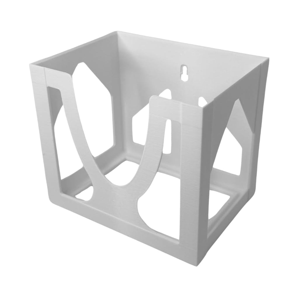 Wall Mounted Tissue Box Holder for Standard Rectangular Tissue Boxes, White, Sneeze Eaze