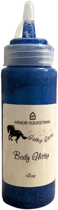 Horse Gallop Glitter Gift Set, 4 Items - Hoof Polish, Body Glitter, Mane and Tail Gel, Shimmer Body Spray (Blue)