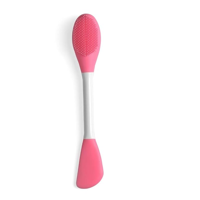 LASSKY Silicone Brushes,Double-Ended Silicone Face Mask Brush,Facial Cleansing Brush, Premium Soft Facial Masks Other Skin Care Applicator Tool for Cream, Body Lotion,Moisturizer (Pink)