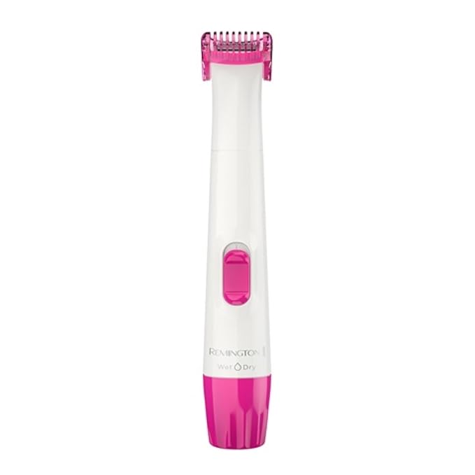 Remington Smooth & Silky Body & Bikini Kit, Cordless bikini trimmer and shaver for women, Waterproof for grooming in the shower, White/Pink