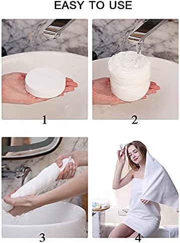 Compressed Towel Tablets Travel Towels Disposable Large Reusable 42x27 inch for Camping Sports Hiking Beach Swim (42x27 Inch)