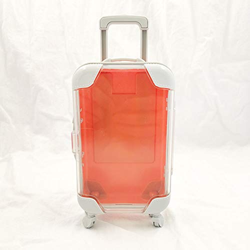 HBZGTLAD 10pcs false eyelashes packaging box pink luggage lashes suitcase luxury mink lashes packing fluffy and curly case empty (Orange)