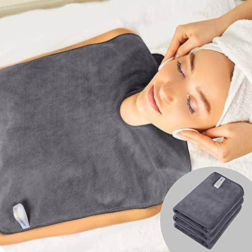 SINLAND Microfiber Esthetician Towels for Facials Mask Removing Face Wrap Soft Facial Cloth with Split Design Spa Towels for Facial Steam Massage and Cleansing 20x15.7inch
