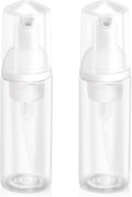 Zuihug 2oz Plastic Foam Pump Bottle, Empty Bottle Travel Foaming Dispenser for Hand Soap, Shampoo (2Pcs, 60ml)
