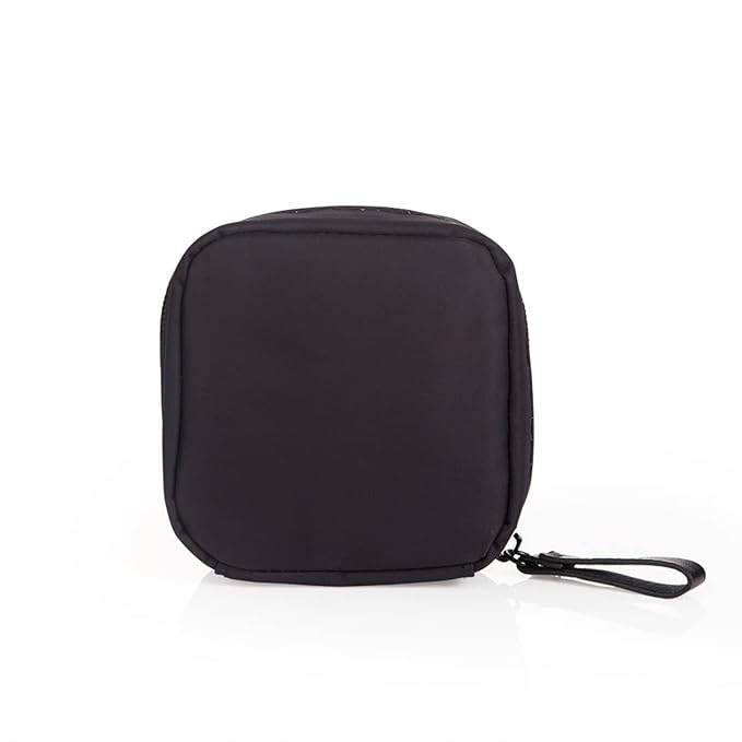 Hekyip Mini Cosmetic Bag, Travel Makeup Pouch, Portable Waterproof Cosmetic Pouch for Girls Women, Mini (Mini All Black)