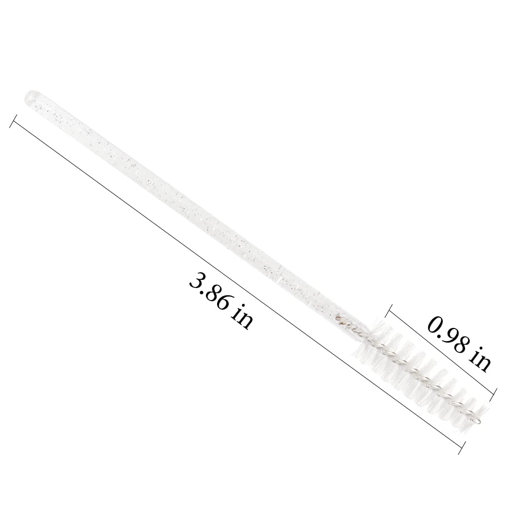 300 PCS Eyelash Extension Supplies Kit Disposable Micro Brush Eyebrow Spoolies Lip Stick Brush Mascara Wand Applicator Makeup Brush Tool (White Black Gold Sets)