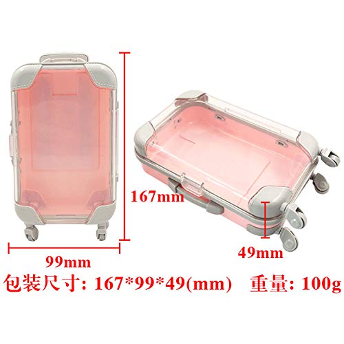 HBZGTLAD 10pcs false eyelashes packaging box pink luggage lashes suitcase mink lashes packing fluffy and curly case empty (Blue-green)