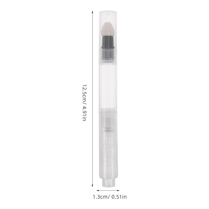 PACKOVE 2Pcs 3Ml Sponge Tip Press Pen Cosmetic Packaging Material for Lip Gloss Cream Foundation Concealer Dispenser Makeup Applicator