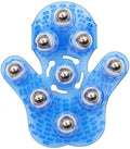 SCOLAND Roller Ball Body Massage Glove Anti-Cellulite Muscle Pain Relief Relax Massager for Neck Back Shoulder Buttocks Face Lift Tools (Blue)