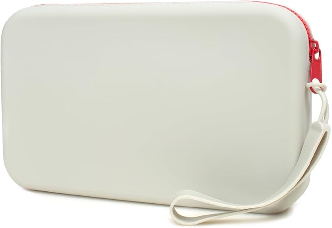 FFpaw Silicone Large Makeup Bag, Travel Toiletry Bag For Women Big Makeup Bag Organizer Portable Cosmetic Bag Zipper Pouch Purse Waterproof Makeup Storage Bag (Medium Grey)