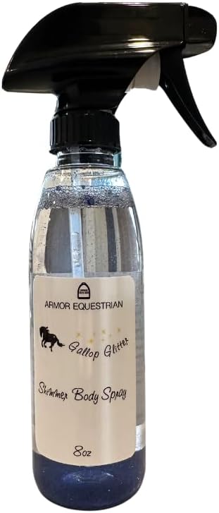 Horse Gallop Glitter Gift Set, 4 Items - Hoof Polish, Body Glitter, Mane and Tail Gel, Shimmer Body Spray (Blue)