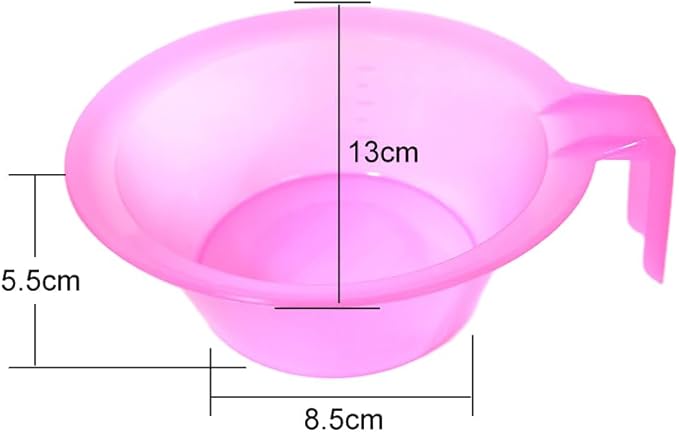 lasenersm 4 Pieces Hair Color Mixing Bowl Hair Color Bowl Hair Dye Bowl Applicator Bowl Plastic Color Mixing Tint Bowls Hair Dyeing Bowls Dyeing Coloring Tool for Home Salon Hairdressing, Pink