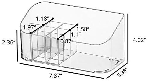 Makeup Tray Holder Organizer Cosmetic Display Case Tabletop Desktop Vanity Countertop Bathroom Wall Cabinet Medicine Storage Box 9 Dividers 2 Removable Women Ladies Girls Gifts Crystal Clear 1 PACK
