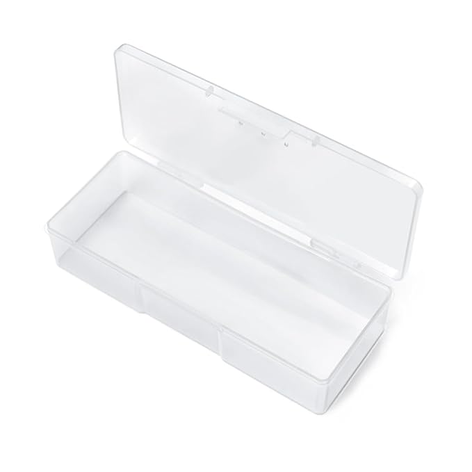 Rolabling Transparent Box Storage Case for Nail Art Equipment Manicure Tool