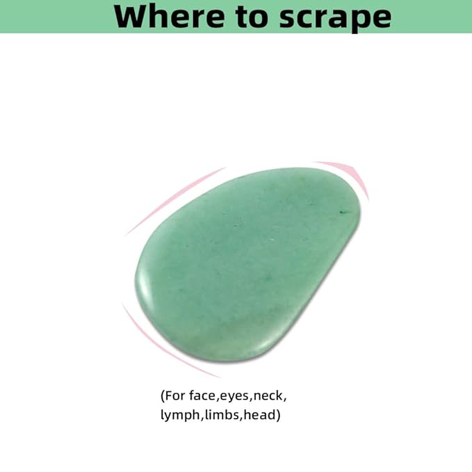 TOP SEWING Gua Sha Facials Tools for Eyes Massage Tools Board Natural Jade Stone for SPA Acupuncture Therapy Trigger Point Treatment