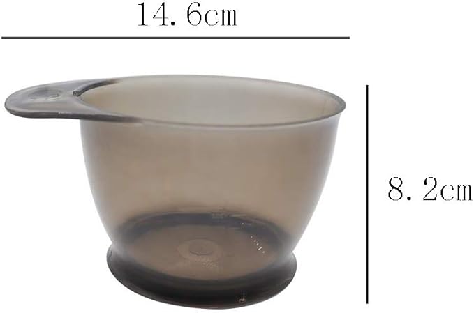 lasenersm 4 Pieces Hair Color Bowl Hair Dye Bowl Hair Color Mixing Bowl Plastic Color Mixing Tint Bowl Applicator Bowl Hair Dyeing Coloring Tools for Home Salon, Transparent Black, qzh3687b(4)-1