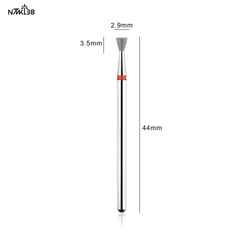 NMKL38 Tapered Diamond Nail Drill Bits for Nail Prep 3/32 Shank efile Bit Cuticle Cleaner Tool
