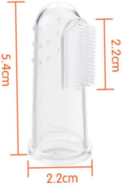 SEWOART 2pcs Finger Toothbrush Oral for Teething Relief Gentle Gum Cleaning Tool for Boy Girl Transparent for Teeth