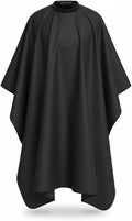 DONNA Professional Hairstyling Cape – Black Hair Cutting Cape with Extra Long Closure – Lightweight, Stain & Chemical Resistant – Size M to XL, 100% Polyester