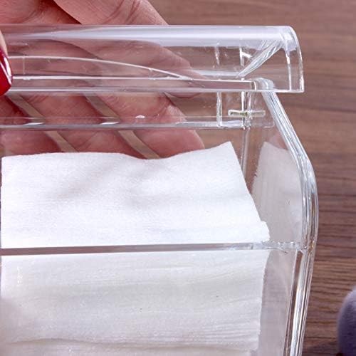 Sooyee Qtip Holder Dispenser for Cotton Ball Swab, Cotton Round Pads, Floss,3 Compartment Plastic Apothecary Jars,Bathroom Organization and Storage,Vanity Organizers and Storage,Clear