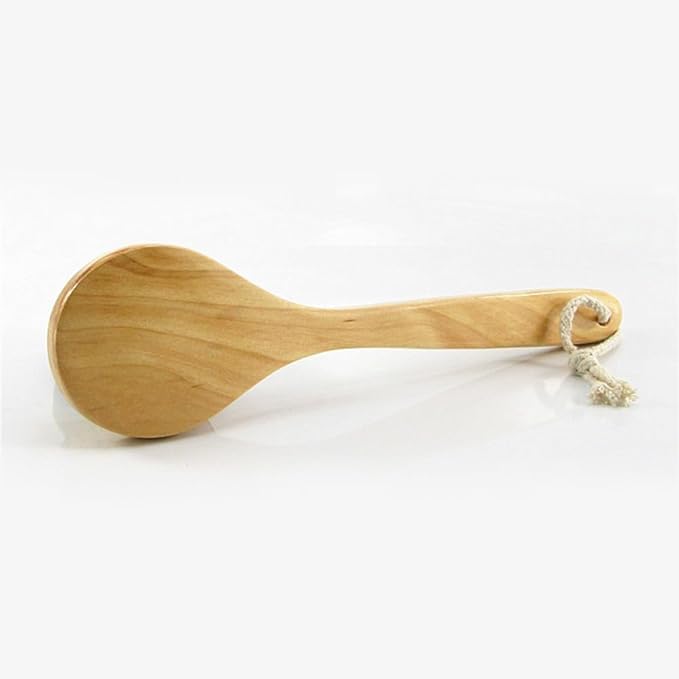 HiKin 11.8“ Long Handle Dry Bath Body Brush Back Scrubber, Wooden Handle Shower Brush with Natural Boar Bristles, Good for Exfoliating, Cellulite, Detox, Blood Circulation, etc.