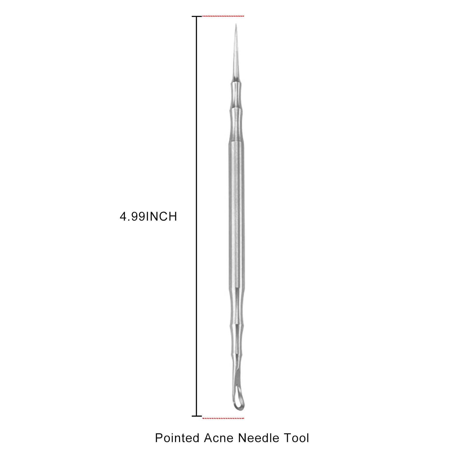 Pointed Blemish Removal, 2-in-1 Skin Care Tool - Stainless Steel Blemish Remover for Face/Nose