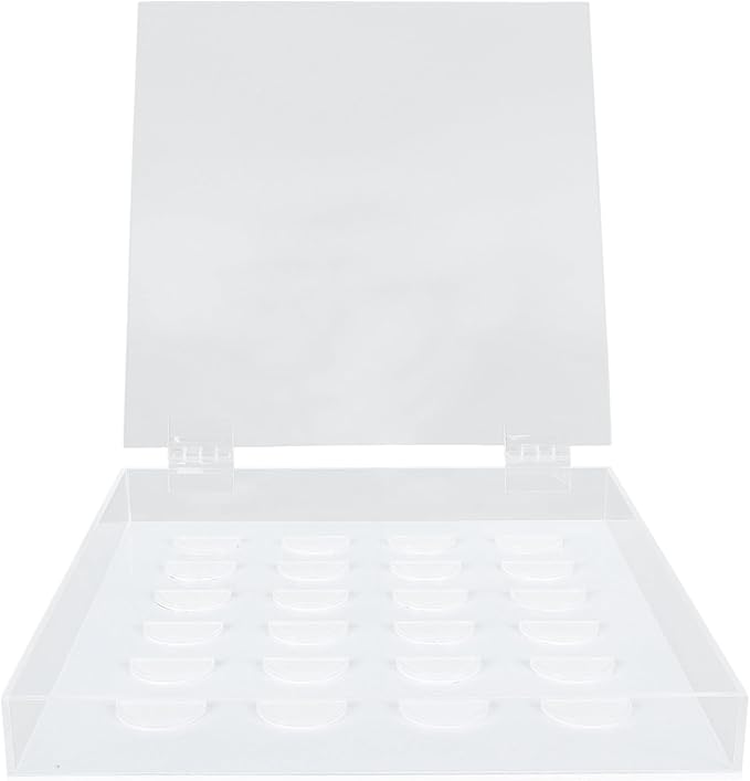 COOPHYA False Eyelash Storage Case Single-layer Acrylic Eyelash Packing Box with Flip Cover Organizer and Display Holder
