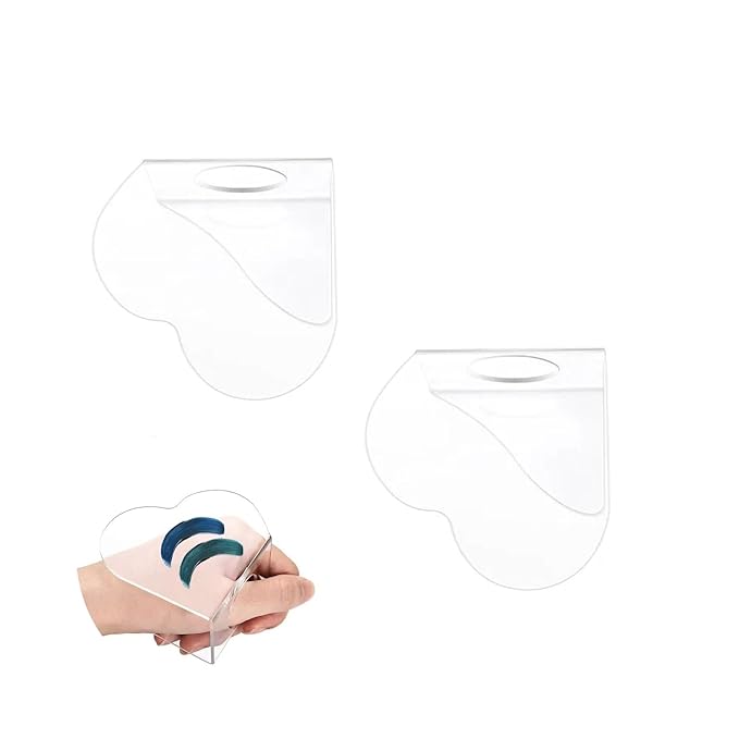 LannuMet 2pcs Heart-Shaped Acrylic Makeup Mixing Palette Makeup Tools for Foundation Eyeshadow Lipstick Nail Art Pigment