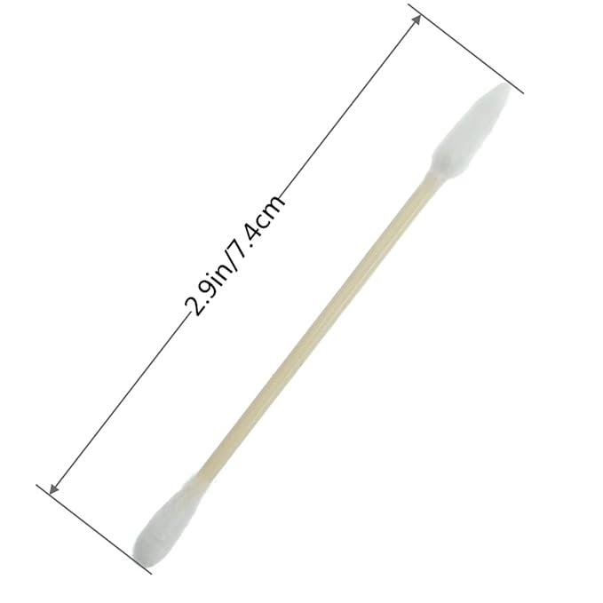 RIKWOG Cotton Swabs, 1000 Count Bamboo Sticks Cotton Swabs with Storage Box Cotton Buds with Wooden Handles For Ears Makeup or Nails Personal Care, One Pointed Tip
