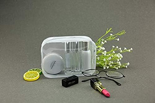 BEFORYOU 6 Pack Clear Toiletry Carry Pouch, White, Small TSA Approved
