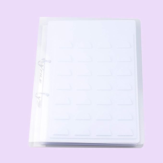 sddfor 70 Pairs of Eyelash Display Card, Eyelash Storage Book, White False Eyelashes Template Catalog Storage Case