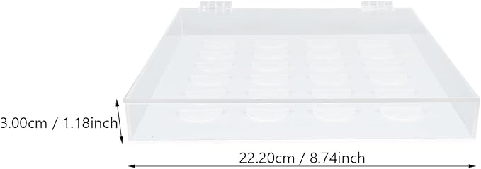 COOPHYA False Eyelash Storage Case Single-layer Acrylic Eyelash Packing Box with Flip Cover Organizer and Display Holder