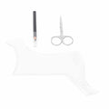 3pcs Men's Beard Shaping Tool Set - Professional Scissors Comb Pen for Precise Styling Transparent Design Home Grooming Kit