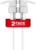 2-Pack Shampoo Pump for Liter 33.8 oz Shampoo and Conditioner, Pump Dispenser Fits Most Salon Brand Bottles with 1.1 inch Wide Opening, White Replacement Pump for Hair Products, Body Wash, Lotion, Gel
