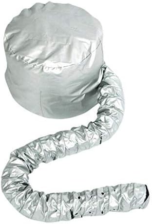 Bonnet Hair Dryer Attachment, Foldable Hair Dryer Cap, Portable Soft Hair Drying Salon Cap with Heat for Hair Treatment (Silver)