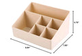 Granvela Home Organizer Bedside Table Organizer Makeup Storage Shelf and Display Box-6 Compartments (Cashmere or Deep Peach)
