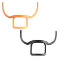 LIUZONGIN 2 Pack Men's Beard Styler and Hairline Shaping Tool - Facial Hair Outline Template, Styling Tools, Goatee Groomer (Black and Orange)